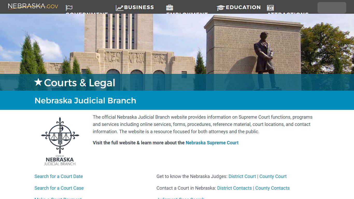 Courts & Legal | Nebraska.gov