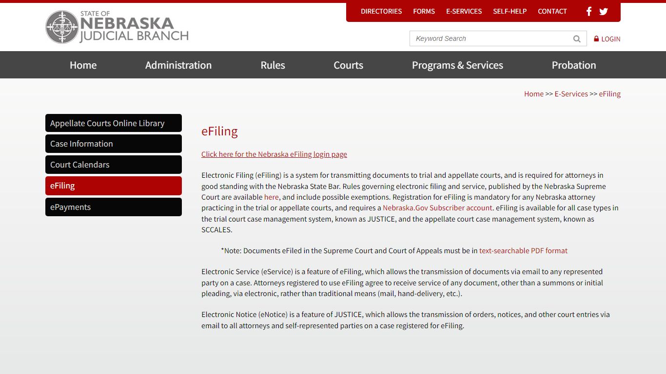eFiling | Nebraska Judicial Branch